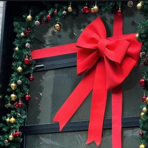 Valentines Day 3D Cross Butterfly Knot Large Store Window Door Head Decoration Festival Arrangement Red Butterfly Knot