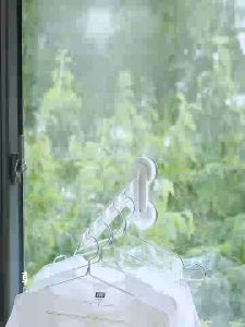 Convenient Foldable Window Drying Rack – Strong Suction Cup Clothes Hanger for Bathroom Balcony & Door
