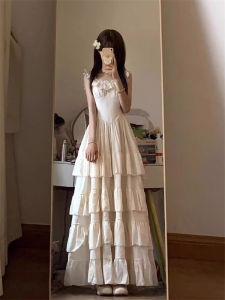 Váy Chữ a Dài Không Tay Phong Cách Hàn Quốc Mùa Hè Mới Cho Nữ Váy Chữ a Cạp Cao Váy Ngọt Ngào Váy Xếp Ly