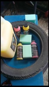 Paket Pemoles Ban & Dashboard Aroma Bubble Gum 5L - Warna Coklat Muda
