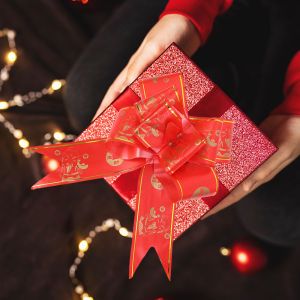 【On Sale】10Pcs โบริบบิ้นสีแดงขนาดใหญ่ของจีนตกแต่งปาร์ตี้วันหยุดงานแต่งงานปีใหม่ทำมือ DIY