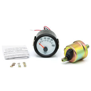 RYSJM | Universal 2" 52mm LED Car Oil Pressure Gauge PSI Car Meter For 12V Gasolines Car Indicator Pointer 0-100psi Oil Press Meters