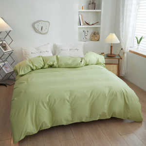 Pure Cotton Solid Color Bedding Cover Single Piece Hotel Homestay Simple Luxury Skin-friendly 150x200 Bedding Duvet Cover