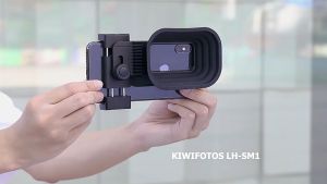 Kiwifotos Mobile Phone Clip Lens Hood with Cold Shoe & 1/4"-20 Female Thread Anti-Reflection Adjustable Cell Phone Lens Hood for iPhone SAMSUNG & other Mainstream Phone