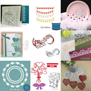 love heart lace metal cutting dies cut die mold Scrapbook paper craft knife mould blade punch Embossing stencils template