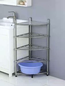 ชั้นวางของในห้องน้ำ 2/3/4/ชั้น ชั้นวางของสามเหลี่ยม คุณภาพ แข็งแรง กันน้ำกันขึ้นรา มากคะ เก็บของใช้ในห้องน้ำ การออกแบบกลวง