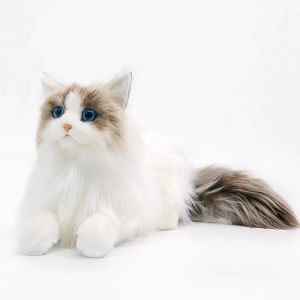 Lifelike Plush Toy Cat Soft Simulation Cat Doll ChildrenS Gift Elderly Companion Comfort Cute Pet Modeling Doll