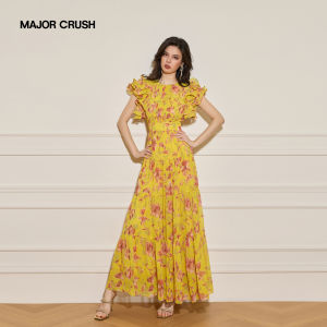 Sleeveless Yellow Dress for Vacation