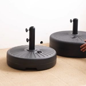 ที่บังแดดกลางแจ้งฐานรองน้ำ 2 ประเภทรองรับน้ำหนักได้ 25 กก. และ 40 กิโลกรัม ฐานการรวมน้ำพลาสติกดังชิด