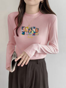 Womens Long Sleeve Base Shirt Inner Wear Design Sensation Early Autumn Spring Slim Fit American Style T-Shirt Korean Version