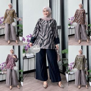 New Setelan Tunik Terbaru Wanita Kekinian// LUNA SET LONG TUNIK  BEST SELLER
