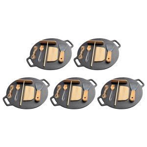 Pancake Pan Pancake Maker Round Pancake Frying Pan with Handle Cast Iron Skillet Pancake Baking Pan for Home Kitchen