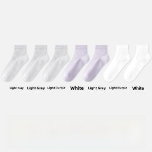 MiiOW | Womens Mid-Calf Breathable Sports Socks Thin Moisture Wicking Anti-Odor Summer Long No-Cuff Anti-Slip Short Socks Cat Person