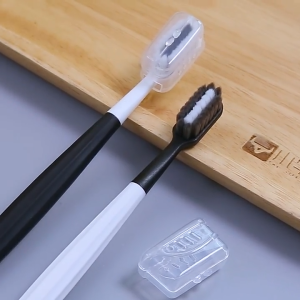 Antibacterial soft-bristled adult toothbrush Does not harm gums Safe materials Comes with brush head protective cover Suitable for travel Simple design Frosted handle