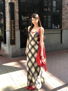 New French A-Line Waist-Cinching Slimming Dress