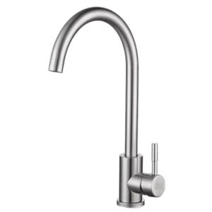 Oatmeal Color Hot and Cold Kitchen Faucet 304 Stainless Steel Splash-Proof Washing Basin Bowl Pool Single Cold For Home Sink Milk White