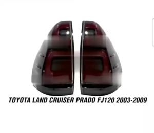 Toyota Land Cruiser Prado FJ120 2003 - 2009 Dynamic Tail Lamp With Signal Running ( Smoke + Red Line )