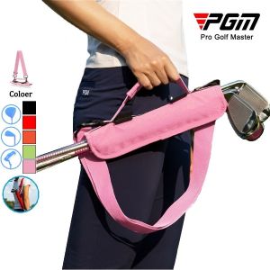 PGM Newest Portable Daily Training Mini Golf Bag Lightweight Sunday Pencil Bag Can Hold 3 To 5 Pcs Clubs with Ball Tee Insertion Position Adjustable Shoulder Straps Design