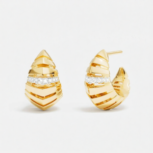 Irregular Wide Hoop Earrings