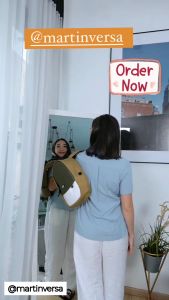 MARTIN VERSA Ransel Ransel Wanita 30 Cm Tas Waterproof Fashionable Backpack Sintetis Lembut JENNIE-KUNINGPUTIH