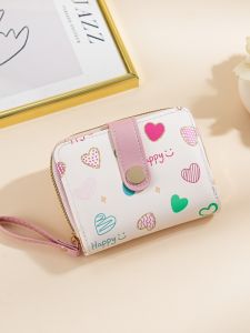 Túi Đựng Tiền Ngắn Dễ Thương Phong Cách Nhật Bản Túi Đựng Thẻ Ngắn Túi Đựng Tiền Xu Hai Lần Cho Nữ Túi Đựng Tiền Tươi Mới