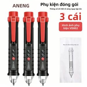 ANENG | ANENG VD802 Bút Dò Điện Áp Không Tiếp Xúc 12-1000V AC Dây Trung Tính Trực Tiếp Màn Hình Kỹ Thuật Số Đèn Pin Báo Động Tự Động Tắt Nguồn Đồng Hồ Vạn Năng