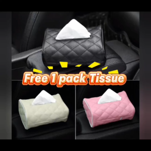 Car Tissue Box Holder tissue Covers Multi-Purpose PU Leather Waterproof Easy Installation Headrest Sun Visor & Armrest