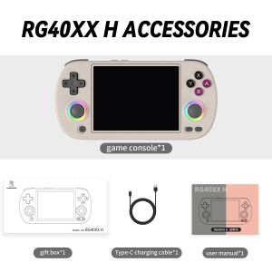 ANBERNIC RG40XX H Handheld Game Console 4 Screen Linux System Joystick RGB Lighting Effect RG40XXH Video Player Smartpro Gifts
