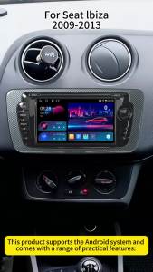 Grandnavi | 2din 7" Wireless CarPlay Android Auto Car Radio For Seat Ibiza 6j 2009 - 2013 4G WiFi Multimedia GPS Navigation Head Unit Stereo