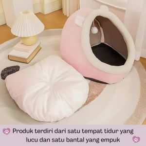 Tempat Tidur Kucing Anjing / Rumah Kucing Sarang Hewan Peliharaan Lucu Cat Dog Kitten Puppy