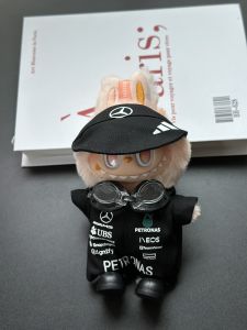 Labubu Mercedes-Benz Racing Suit Doll Clothes 17cm Polyester Fiber Sport Style Trendy Doll Clothes for Trendy Dolls