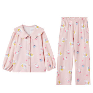 HODO | Hodo Childrens Sleepwear Long Sleeve Cotton Pyjamas Antimicrobial Comfortable Home Clothes Set For Boys And Girls Spring Autumn