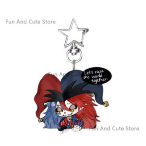 Game The Freak Circus Pierrot Harlequin Teresa Cosplay Costume Key Chains Acrylic Keychain Pendant Gifts