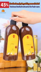 Janice Jo Ginseng Hair Dye Shampoo Organic 300ml Cover Gray Repair Damaged Hair Anti Fade UV Shield