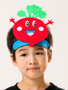 Cartoon Vegetable Hat Childrens Performance Props Pumpkin Cabbage Corn Headwear Nursery School Play Costume Accessory