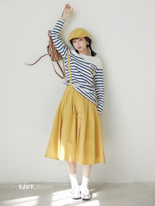 New White Wide Leg Pants Womens Pure Cotton Loose Strap Japanese Style Versatile Casual Trousers Straight Cut Long Pants