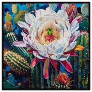 Tranh phong thủy hoa xương rồng tranh treo tường tranh dán tường tranh sơn dầu in canvas. CGI - 531