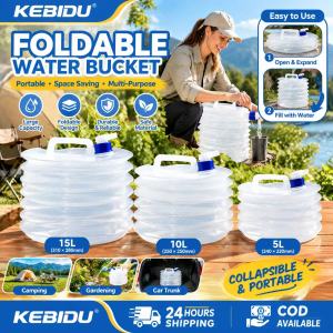 KEBIDU Portable Collapsible Water Tank Eco Friendly Plastic Folding Basin With Handle And Spout Easy To Clean Durable Outdoor Gear For Road Trip