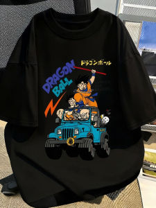 Bandai | White Dragon Ball Print Summer Mens and Womens T-shirts Parents and Childrens Top. 2000 Style Original Street Fashion Trend