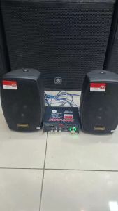 Paket Sound 65 Inch Speaker Gantung 2 Titik Cafe Restoran Klinik Amplifier Bluetooth Smart Tv