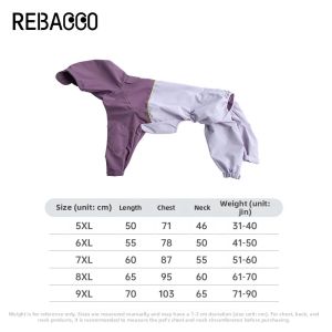 REBACCO | Waterproof Dog Raincoat for Large Dogs