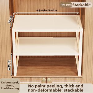 Adjustable Carbon Steel Shelf Organizer
