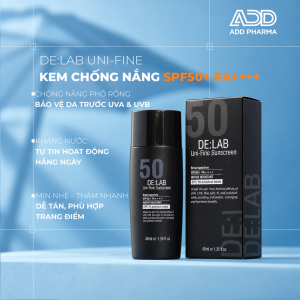 Kem chống nắng DE:LAB Uni-Fine SPF50+ PA++++ mịn nhẹ thấm nhanh hỗ trợ trang điểm