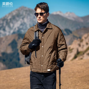 Enjeolon | Winter Warm Jacket with White Duck Down Shirt Collar