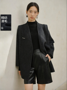 Yigue | Retro Double-Layer Design Wool-Blend Coat for Winter Autumn