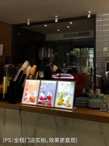 A4 Dual Screen LED Menu Board Metal Dimmable for Milk Tea Cafe Bar Night Counter Display
