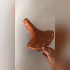 Nâu Yên Xe đạp Retro Xe đạp Da Cổ điển Ghế Lò Xo