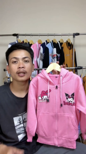 JAKET ANAK PEREMPUAN USIA 2 3 4 5 6 7 8 9 10 11 12 13 TAHUN HOODIE ZIPPER KUROMI LUCU