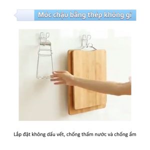 móc treo đồ inox  treo dán tường dùng cho nhà bếp phòng tắm chắc chắn chống thấm nước và chống ẩm--Giá đỡ móc lưu vực Khả năng chịu tải mạnh-NIEVE