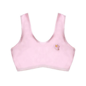 Pure Cotton Girls Underwear Development Stage Childrens Small Vest Knitted Fabric Chest Size for Primary School Students